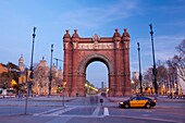 Arc de Triomf -Victory arch- in Barcelona, Spain