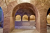 Roman thermal baths in Caldes de Montbui, Barcelona, Spain