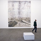 Painting Cette Obscure clarte qui tombe des etoiles by Anselm Kiefer at Kuppersmuhle Museum at Innenhafen area of Duisburg in North Rhine-Westphalia Germany
