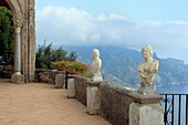 View of Amalfi Coast from Villa Cimbrone, Campania, Italy