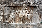 Reliefs of Sassanian kings 3rd century, Naqsh-e Rustam, Fars province, Iran