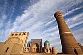 Mir-i-Arab madrasah and the Kalon minaret, Bukhara, Uzbekistan