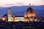 Santa Maria del Fiore Cathedral seen from Piazzale Michelangelo, Florence, Italy