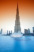 Burj Khalifa at sunset, Dubai, United Arab Emirates UAE