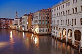 Grand Canal, Venice, Veneto, Italy, in the evening