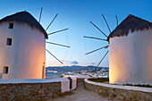 Windmills of Mykonos Town, Mykonos, Cyklades, Greece