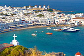 Mykonos Town and Port, Mykonos, Cyklades, Greece