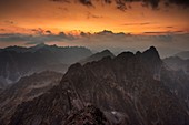 Wiew from Rysy Peak, Tatra National Park, Poland, Europe