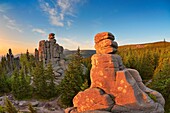 Rock formations in Karkonosze National Park, Poland, Europe
