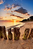 Sunrise at the Baltic Sea, Pomerania, Poland, Europe