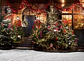 Warsaw, Old Town Square in Christmas time, Poland, Europe