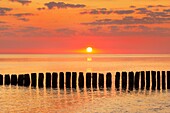 Sunrise at the Baltic Sea, Pomerania, Poland, Europe