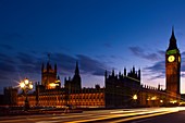 England, Greater London, City of Westminster  The iconic ´Big Ben´ also known as the Clock Tower, part of the House of Parliament building also known as the Palace of Westminster, located in the City of Westminster, London