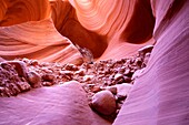 Antelope Canyon  Probably the most visited and photographed slot canyon in the Southwest  The light enter into the narrow canyon walls creating beautiful colours in the sandstone rock  Lower Antelope Canyon, Navajo Nation, Arizona, USA