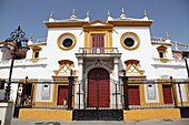 Facade of the Plaza de Toros de Sevilla, Spain, Europe