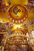 The Byzantine style frescos of the new Orthodox church of Omala  Kefalonia, Ionian Islands, Greece