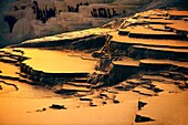 Photo & Image of Pamukkale Travetine Terrace, Turkey, at sunset  Images of the white Calcium carbonate rock formations  Buy as stock photos or as photo art prints  1