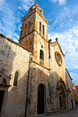 Tower of Katedrala Svetog Marka  St  Mark´s Cathedral  Korcula  Korcula  Island Craotia