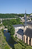 Neumünster Abbey and river Alzette, Luxembourg