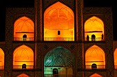 Night view of the Mir Chaqmaq facade, Yazd, Iran