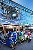 MyZeil shopping mall facade designed by Massimiliano Fuksas in Frankfurt am Main, Germany, Europe