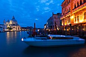 Grand Canal and the Church of Santa Maria della Salute, Venice, Veneto, Italy, Europe