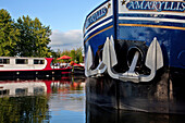 Houseboats On The Burgundy Canal, Port Of Vandenesse-En-Auxois, Cote D’Or (21), Burgundy, France