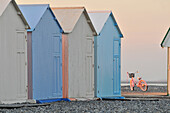 Alignment Of Bathing Huts On The Beach In Cayeux-Sur-Mer, Bay Of Somme, Somme (80), France