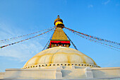 Nepal Kathmandu stupa of BODNATH the biggest stupa in the world