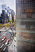 Japan, Tokyo City, Ginza District, Street scene, Harumi Avenue.