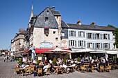 France,Normandy,Honfleur,Restaurants and Outdoor Cafes