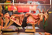 China,Hong Kong,Meat Shop,Goat Meat Display