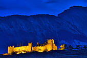 Tourbillon castle in the evening, Château de Tourbillon, Sion, Sion, Valais, Switzerland
