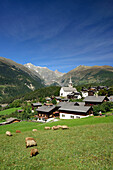 Blick auf Ernen, Wallis, Schweiz