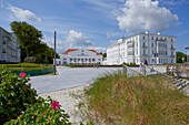 Spa hotel and promenade at seaside resort Heiligendamm, Mecklenburg Western Pomerania, Germany, Europe