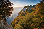Blick vom Königsstuhl auf die Kreideküste, Nationalpark Jasmund, Insel Rügen, Ostseeküste, Mecklenburg Vorpommern, Deutschland, Europa