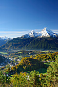 Berchtesgaden and Watzmann, Berchtesgaden range, Upper Bavaria, Bavaria, Germany