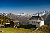 Mountain village at Bettmeralp, Canton of Valais, Switzerland, Europe