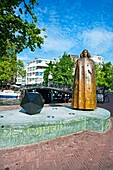 Statue of Spinoza, Benedictus Baruch de, 24 11 1632, 21 2 1677, niederl  Philosoph, Philosopher, Amsterdam, Netherlands.