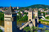 France, Europe, travel, Cahors, Louis Philippe, architecture, bridge, control, tower, gate, history, medieval, middle age, Santiago trail, skyline, templar. France, Europe, travel, Cahors, Louis Philippe, architecture, bridge, control, tower, gate, histor