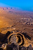 Masada, a rock plateau fortress on the edge of the Judean Desert, overlooking the Dead Sea, Masada National Park UNESCO World Heritage Site, Israel