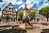 Market square in Hofgeismar on the German Fairy Tale Route, Hesse, Germany, Europe