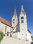 Villanders Vilandro in valley Eisack isarco, the parish church Europe, Central Europe, Italy, South Tyrol, April