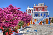 colored house on Mykonos, Greece