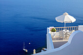 Balcony overlooking the Aegean Sea