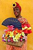 Local Woman in Traditional Costume, Havana, Cuba