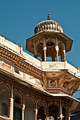 Colourful house with a dome, Pushkar, Rajasthan, India