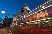 St  Paul´s Cathedral at night during blue hour, London, United Kingdom