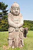 Statue at tomb of King Sejong the Great, Royal Tombs of the Joseon Dynasty, 1392-1910, Seolleung Park, Seoul, South Korea