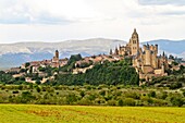Alcazar and Cathedral Segovia, Castile La Mancha, Spain